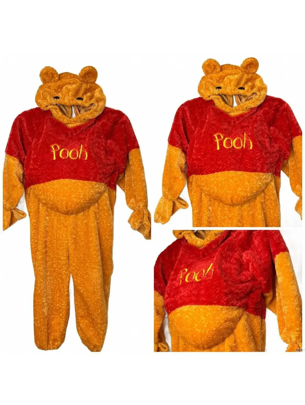 Disney Winnie the Pooh Kids Plush Halloween Costume Hooded One Piece Size S